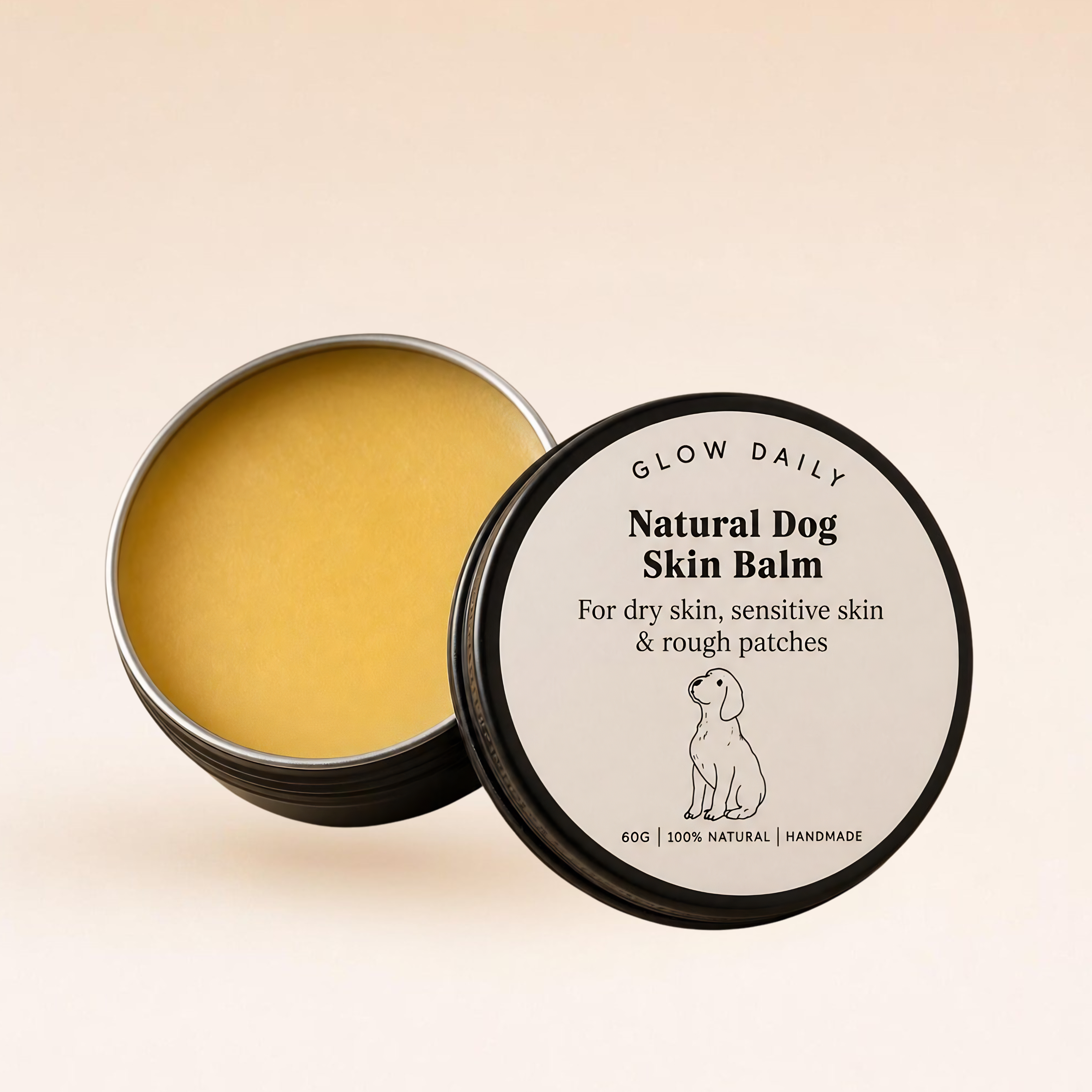 Natural Dog Skin Balm – Itchy & Sensitive Skin Relief for Paws, Nose & Dry Patches