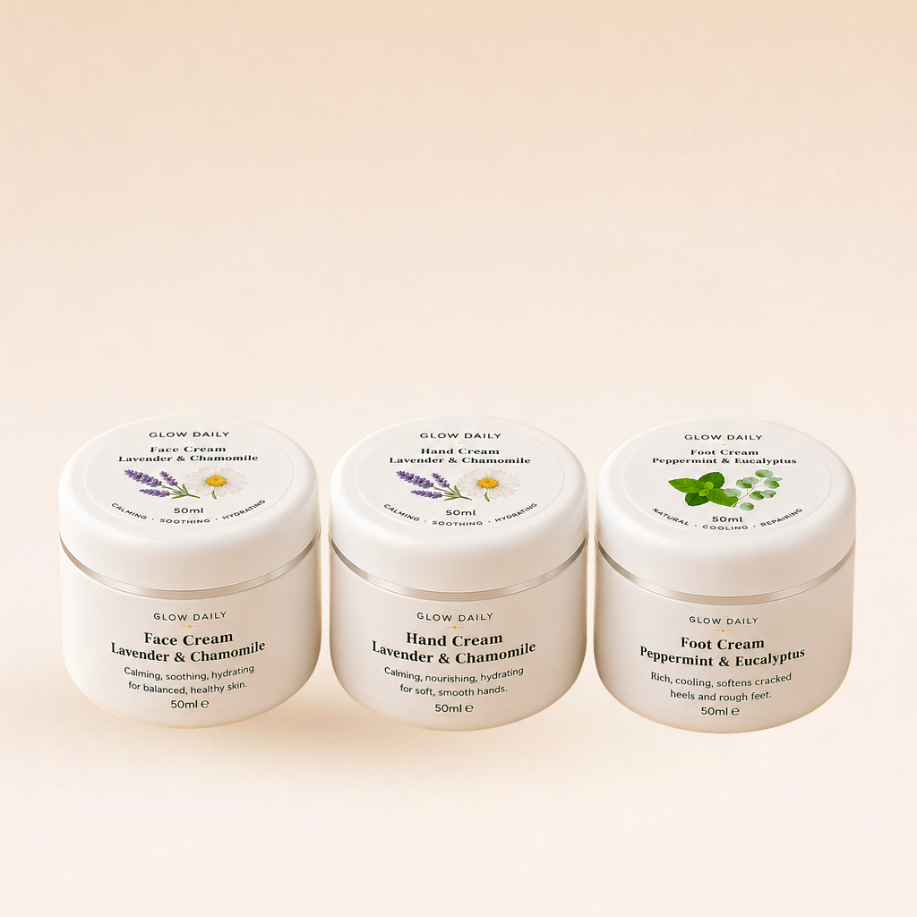 Natural Skincare Gift Set – Hand, Face & Foot Cream - Lavender & Chamomile
