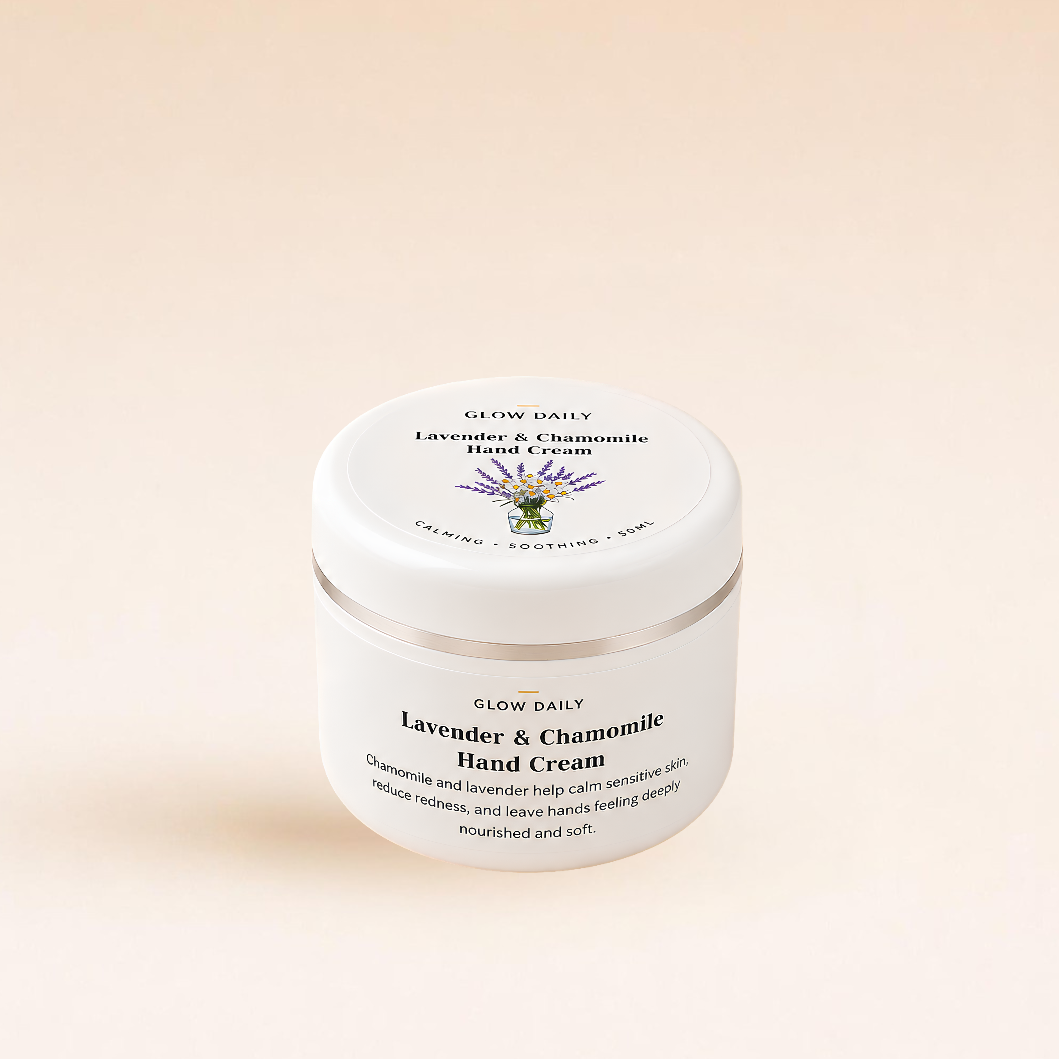 Lavender & Chamomile Hand Cream – Natural Soothing Moisturiser for Dry & Sensitive Skin