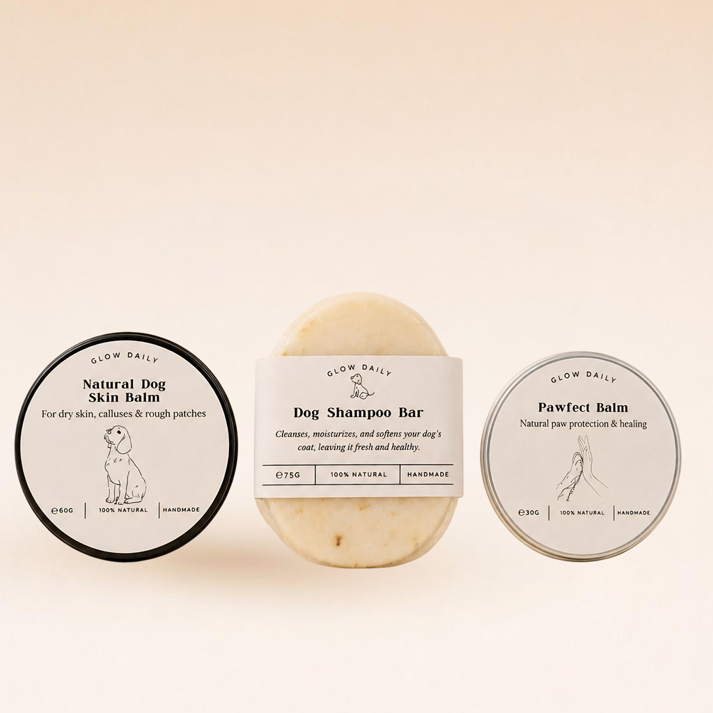 Natural Dog Care Gift Set – Shampoo Bar, Paw Balm & Skin Balm
