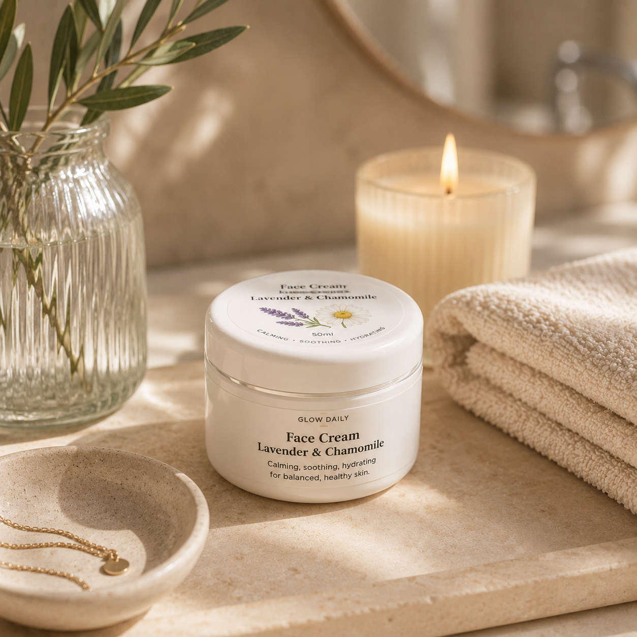 Lavender & Chamomile Face Cream – Natural Moisturiser for Sensitive Skin