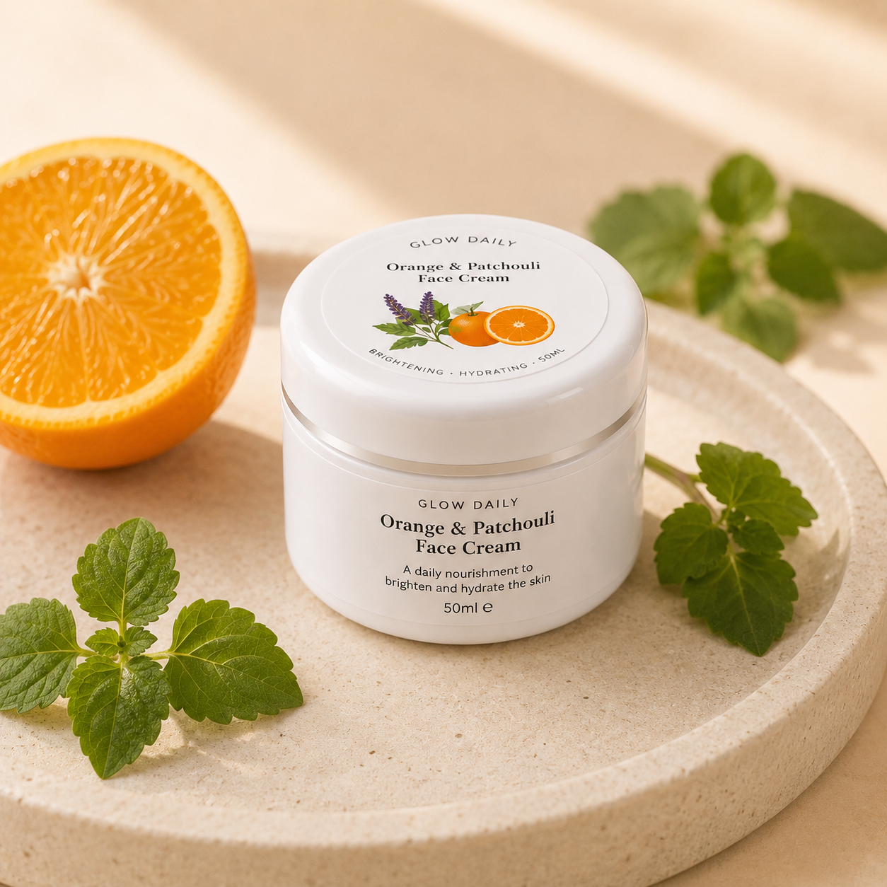 Orange & Patchouli Face Cream – Natural Hydrating Moisturiser
