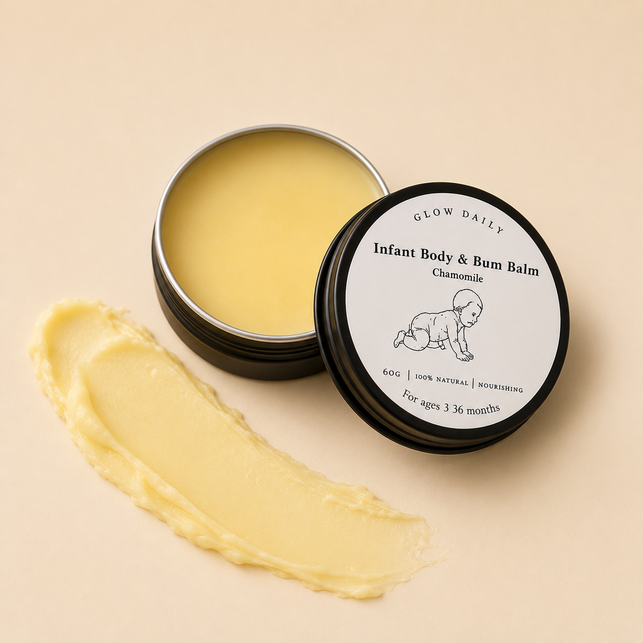 Natural Baby Balm – Gentle Chamomile Soothing Balm for Sensitive Skin
