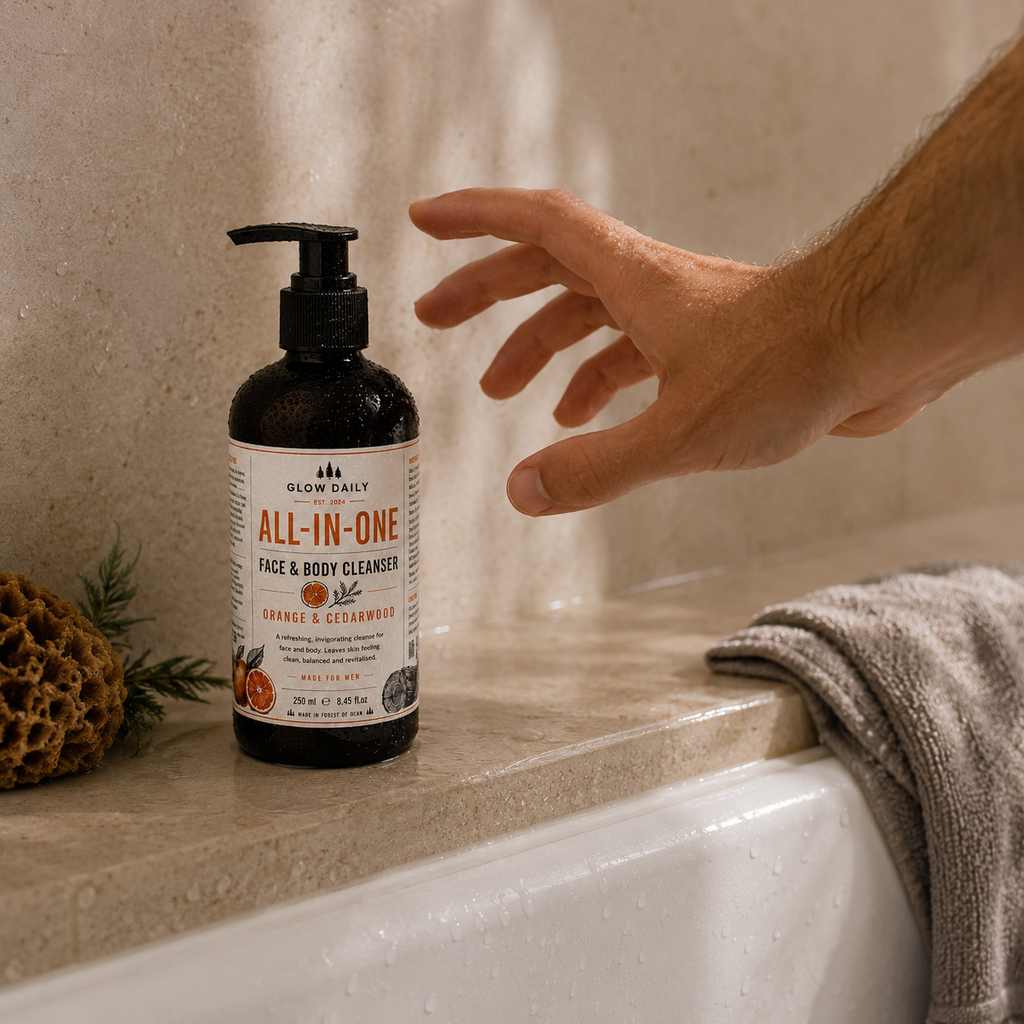 Title Men's Natural Grooming Gift Set – Orange & Cedarwood 7 Piece Collection