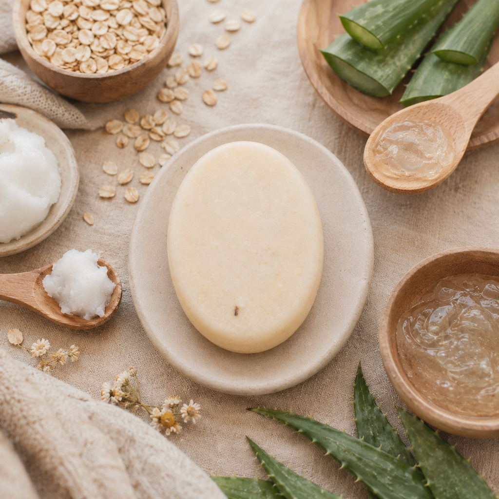 Natural Oatmeal Dog Shampoo Bar – Gentle Soothing Wash for Sensitive Skin