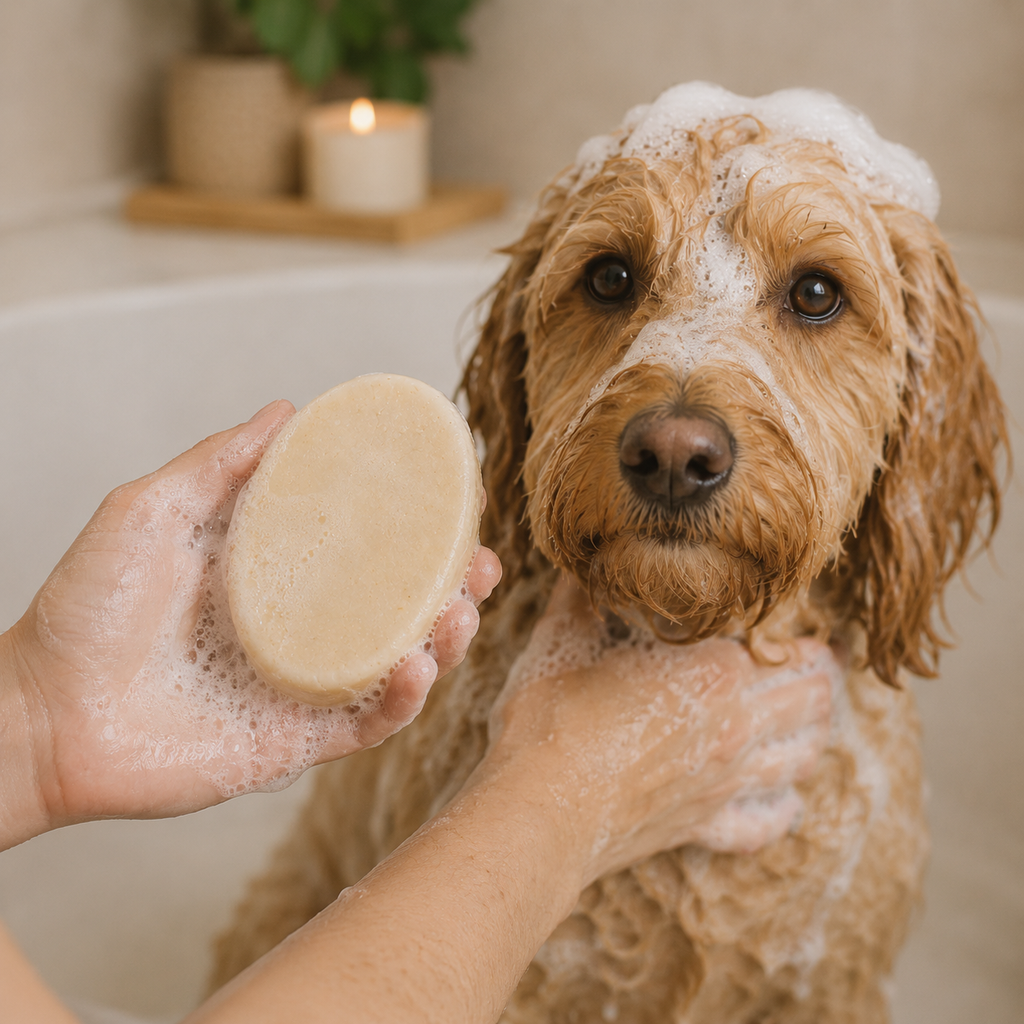 Natural Oatmeal Dog Shampoo Bar – Gentle Soothing Wash for Sensitive Skin