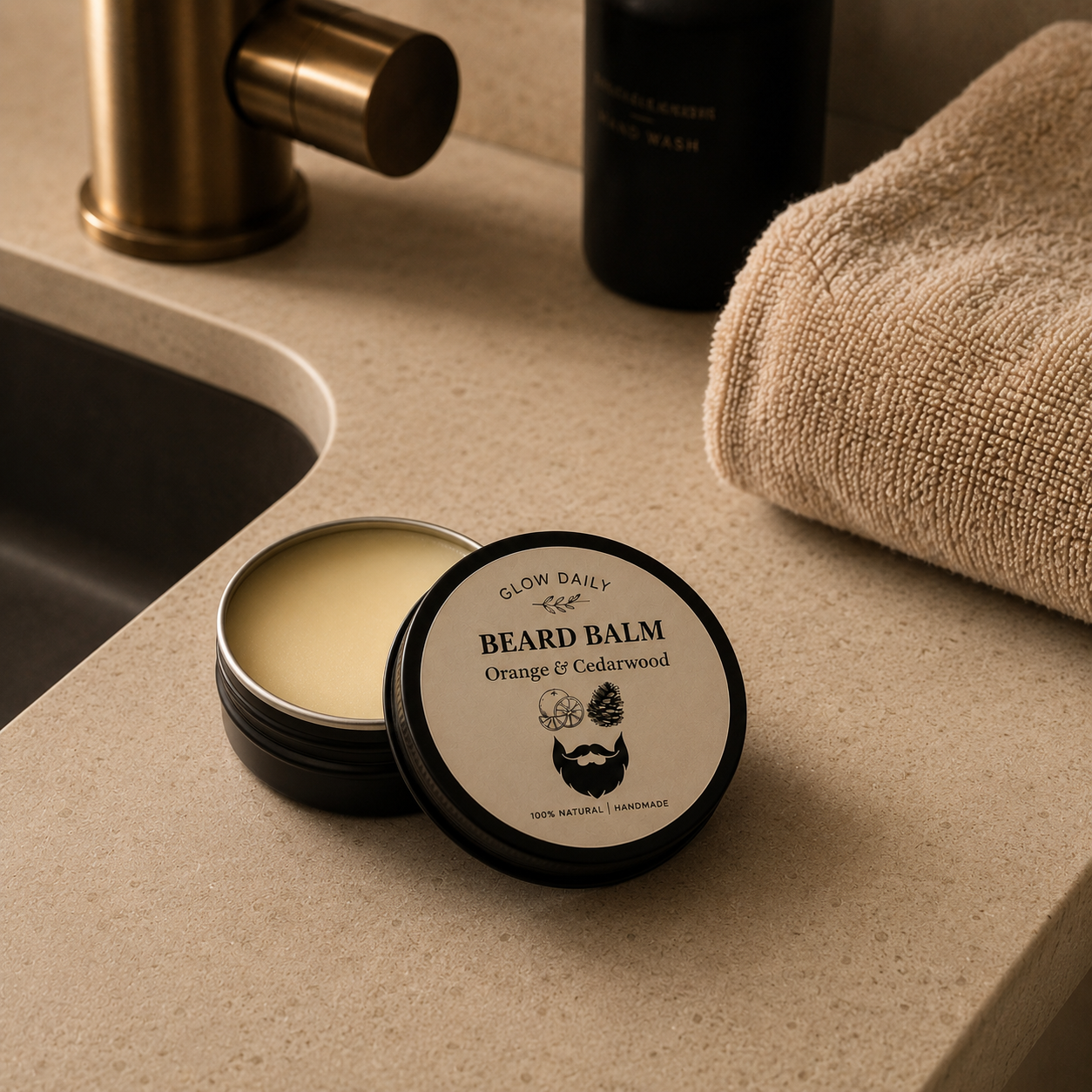 Natural Beard Balm – Soften, Shape & Condition