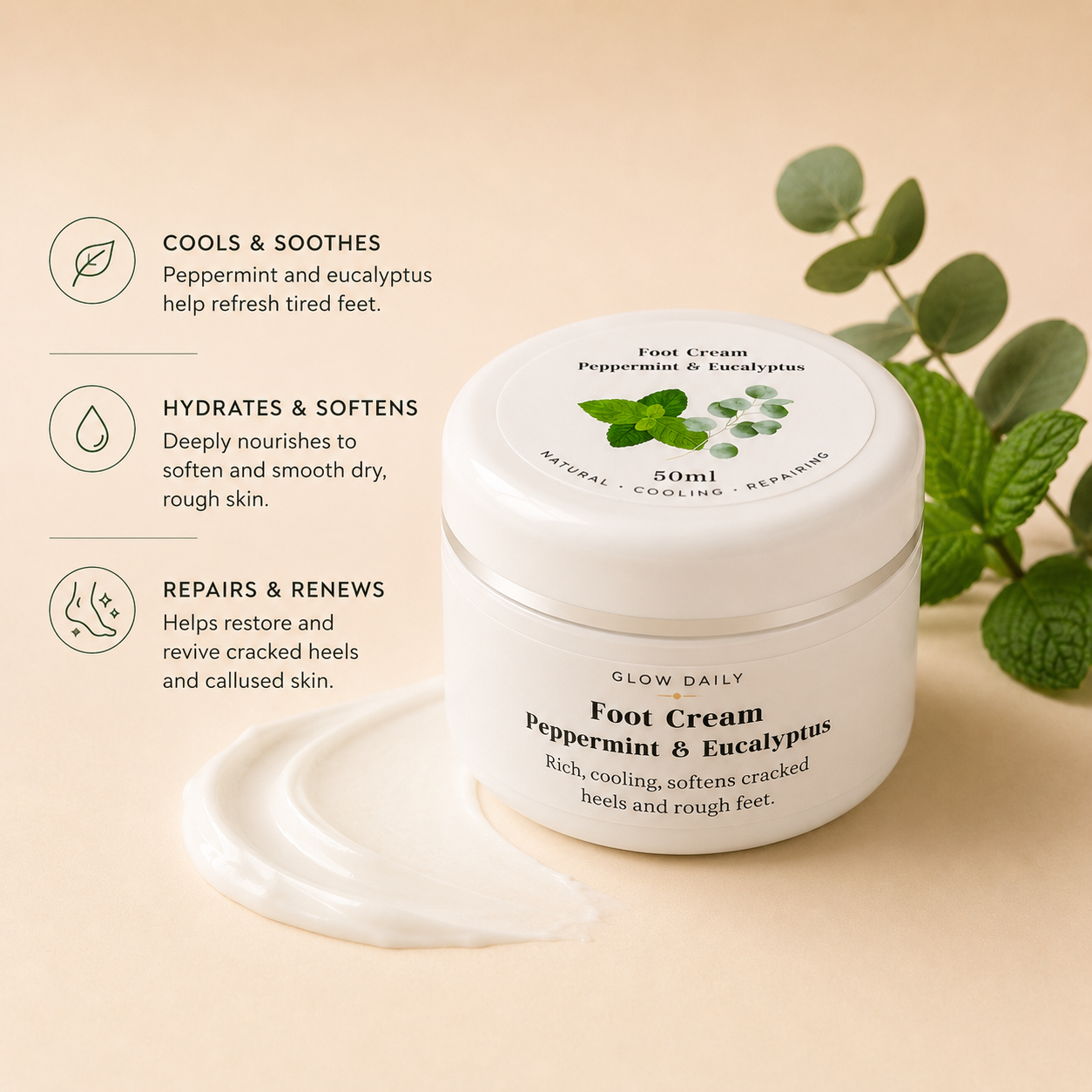 Natural Skincare Gift Set – Hand, Face & Foot Cream – Orange & Patchouli