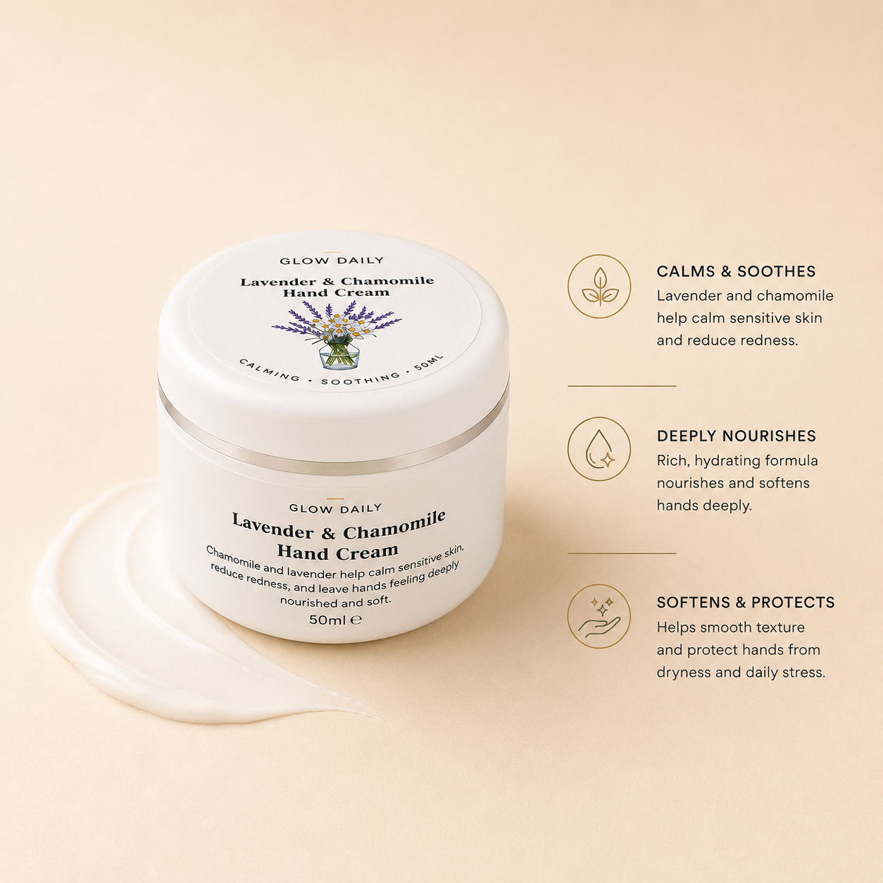 Natural Skincare Gift Set – Hand, Face & Foot Cream - Lavender & Chamomile