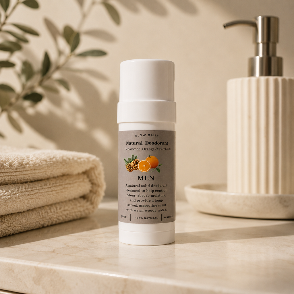Men's Natural Deodorant – Cedarwood, Orange & Patchouli