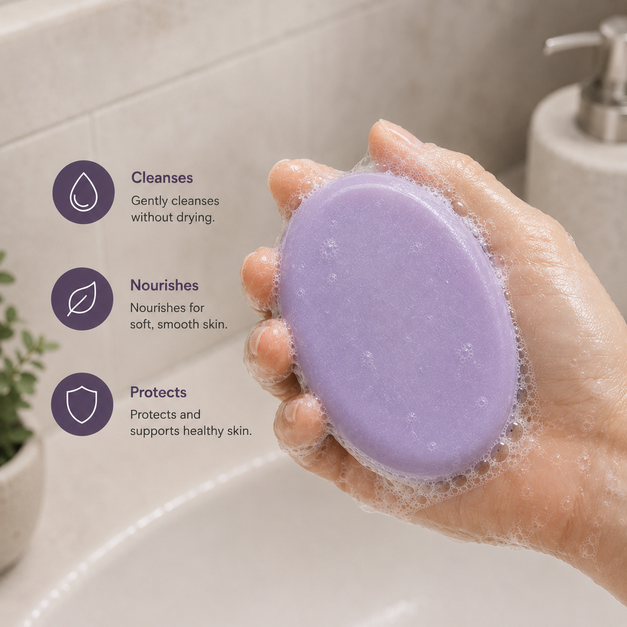 Natural Handmade Soap Bar – Peppermint, Lavender, Orange or Honey & Oatmeal