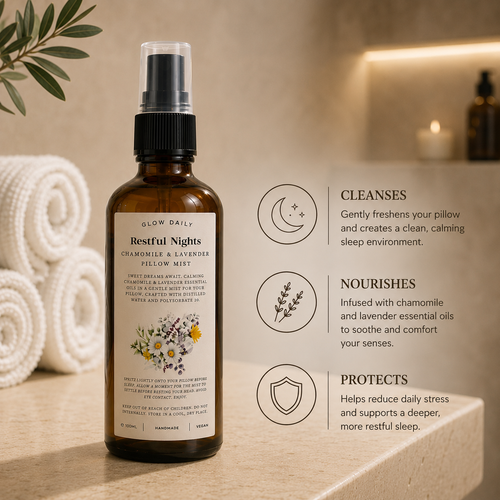 Chamomile & Lavender Pillow Mist – Natural Sleep & Relaxation Spray