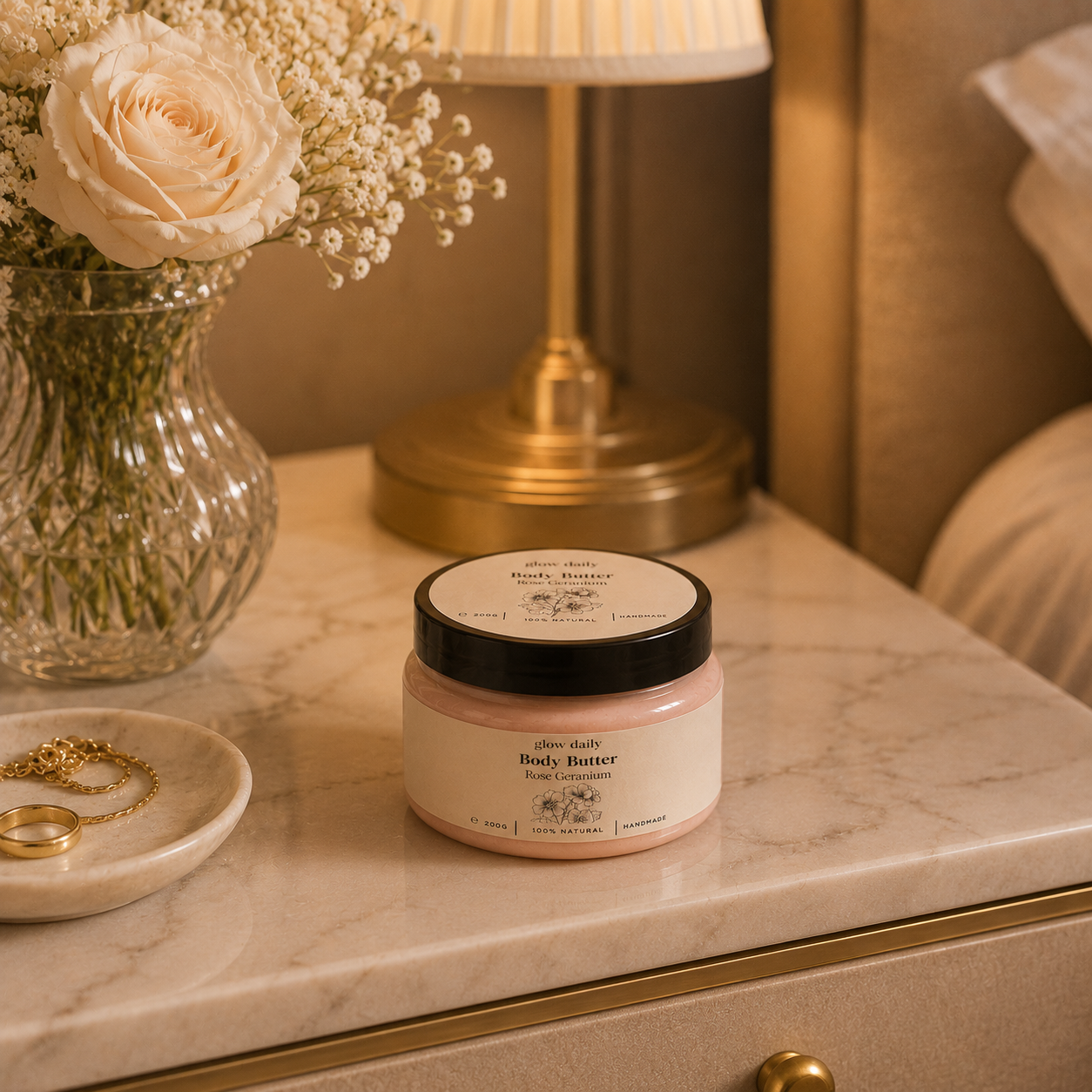 Natural Whipped Body Butter – Rose Geranium
