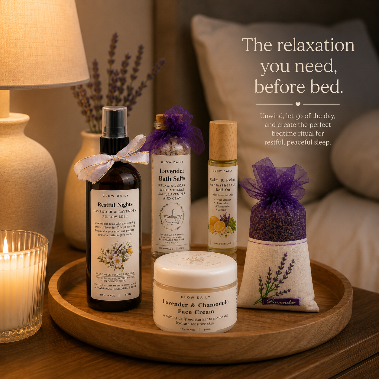 Sleep Ritual Bundle – Natural Bedtime Self Care Gift Set
