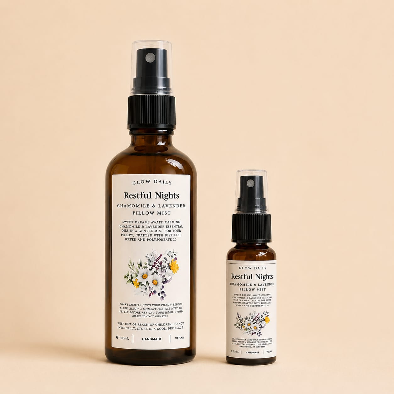 Chamomile & Lavender Pillow Mist – Natural Sleep & Relaxation Spray