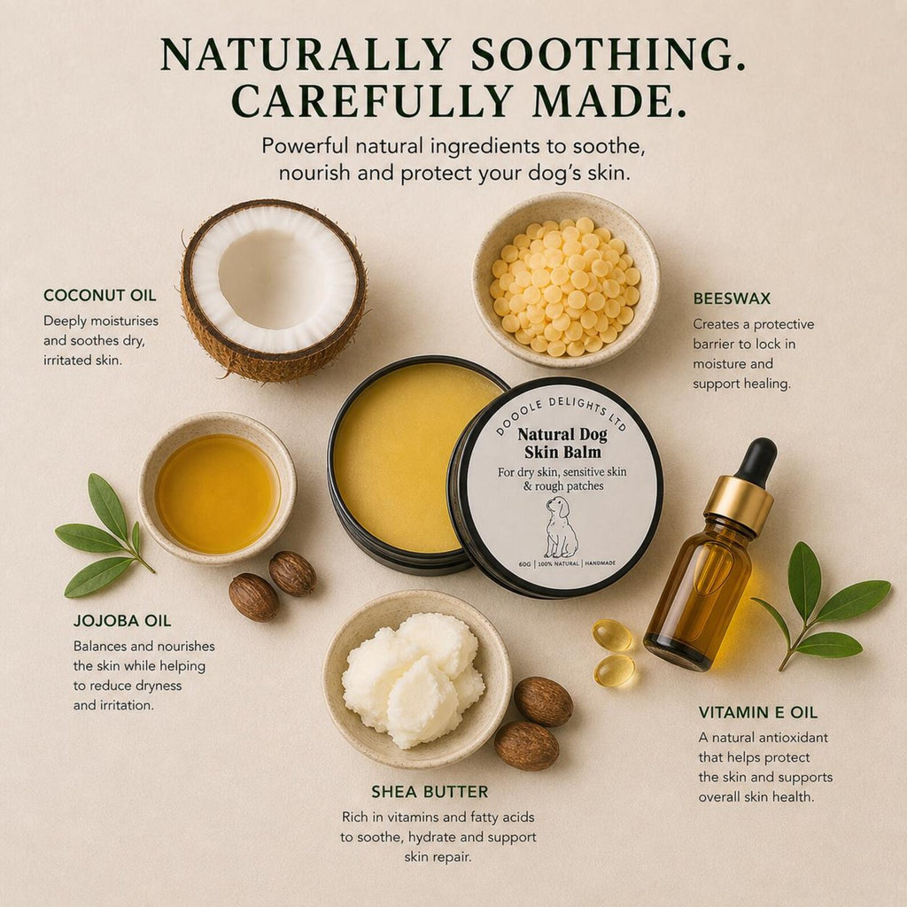 Natural Dog Skin Balm – Itchy & Sensitive Skin Relief for Paws, Nose & Dry Patches