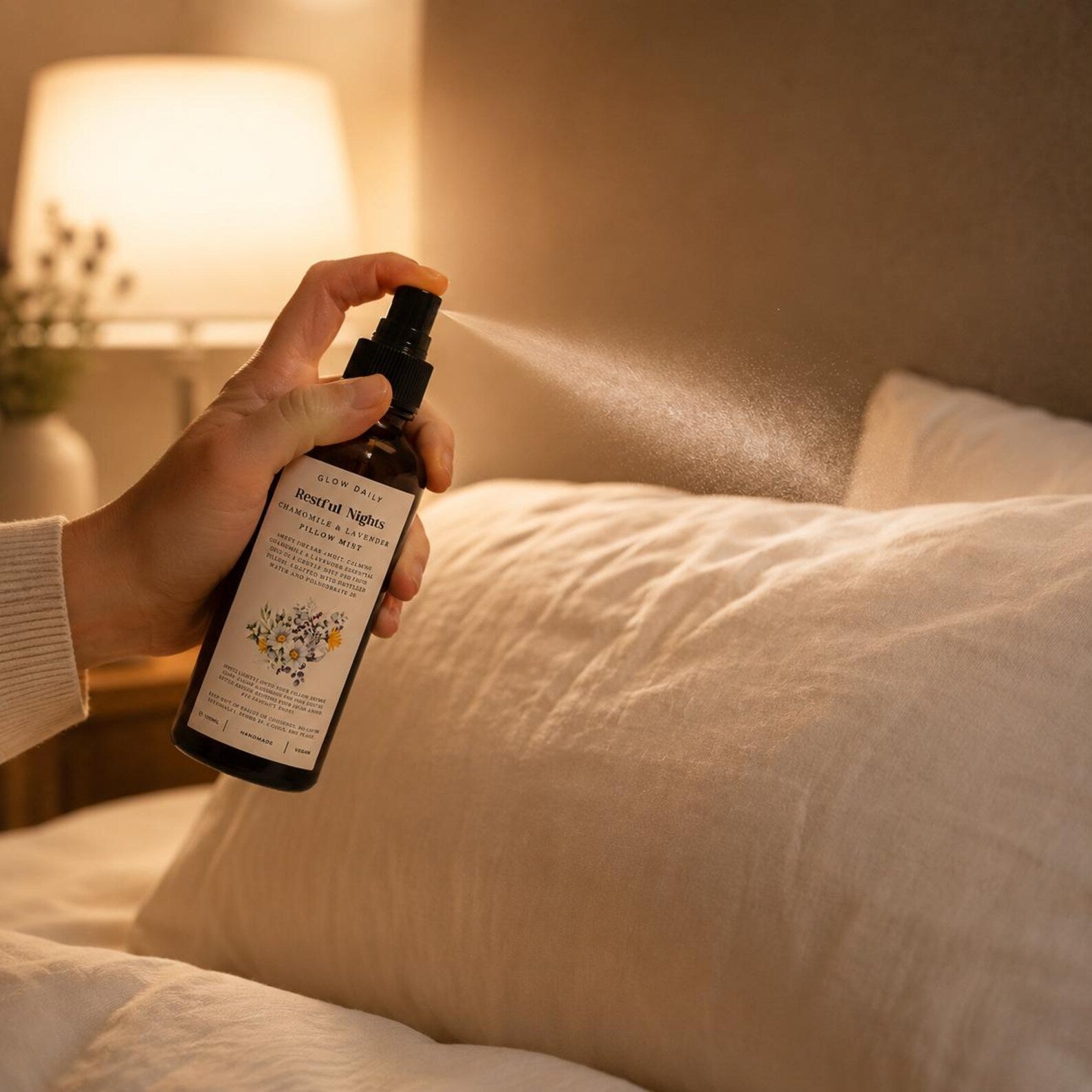 Chamomile & Lavender Pillow Mist – Natural Sleep & Relaxation Spray