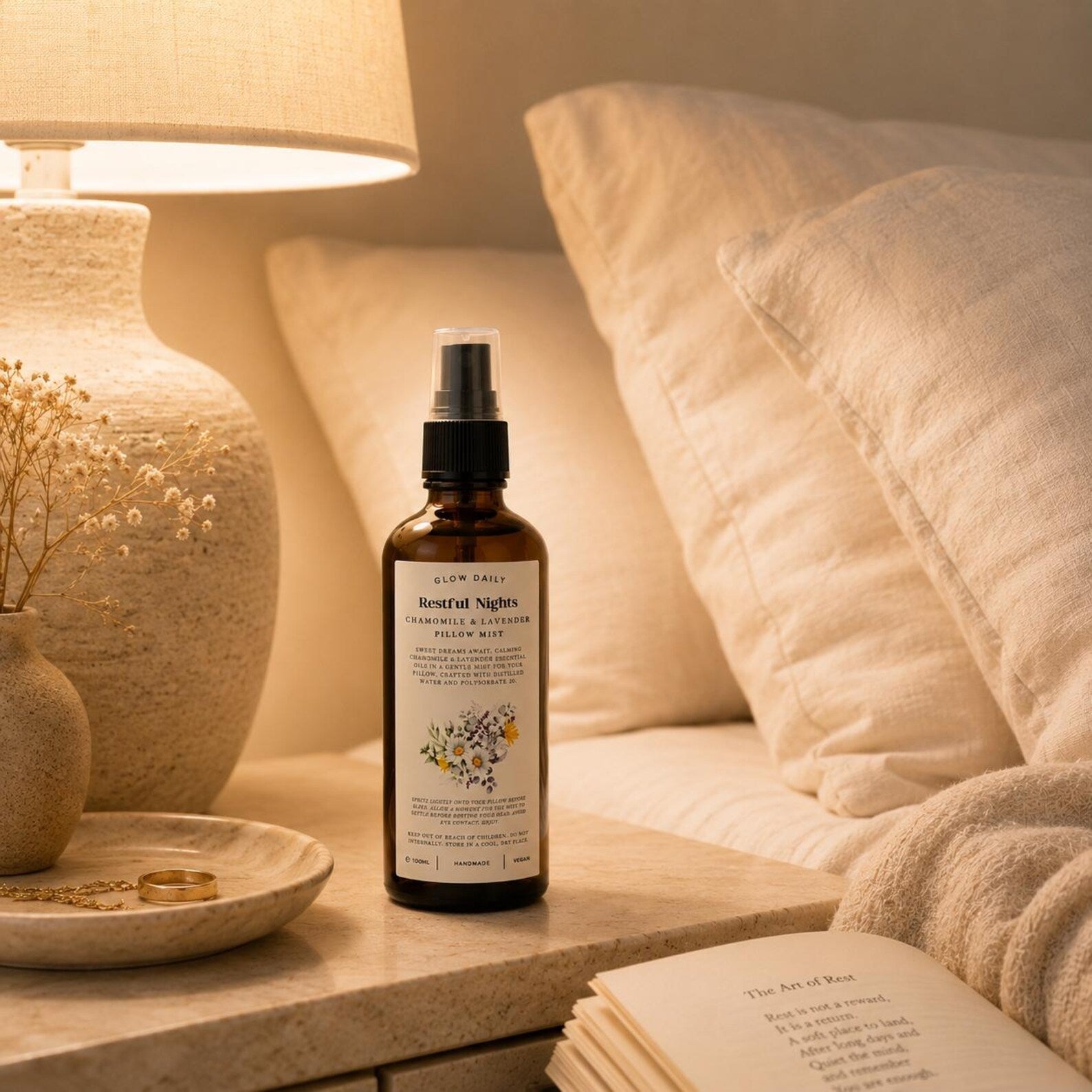 Chamomile & Lavender Pillow Mist – Natural Sleep & Relaxation Spray