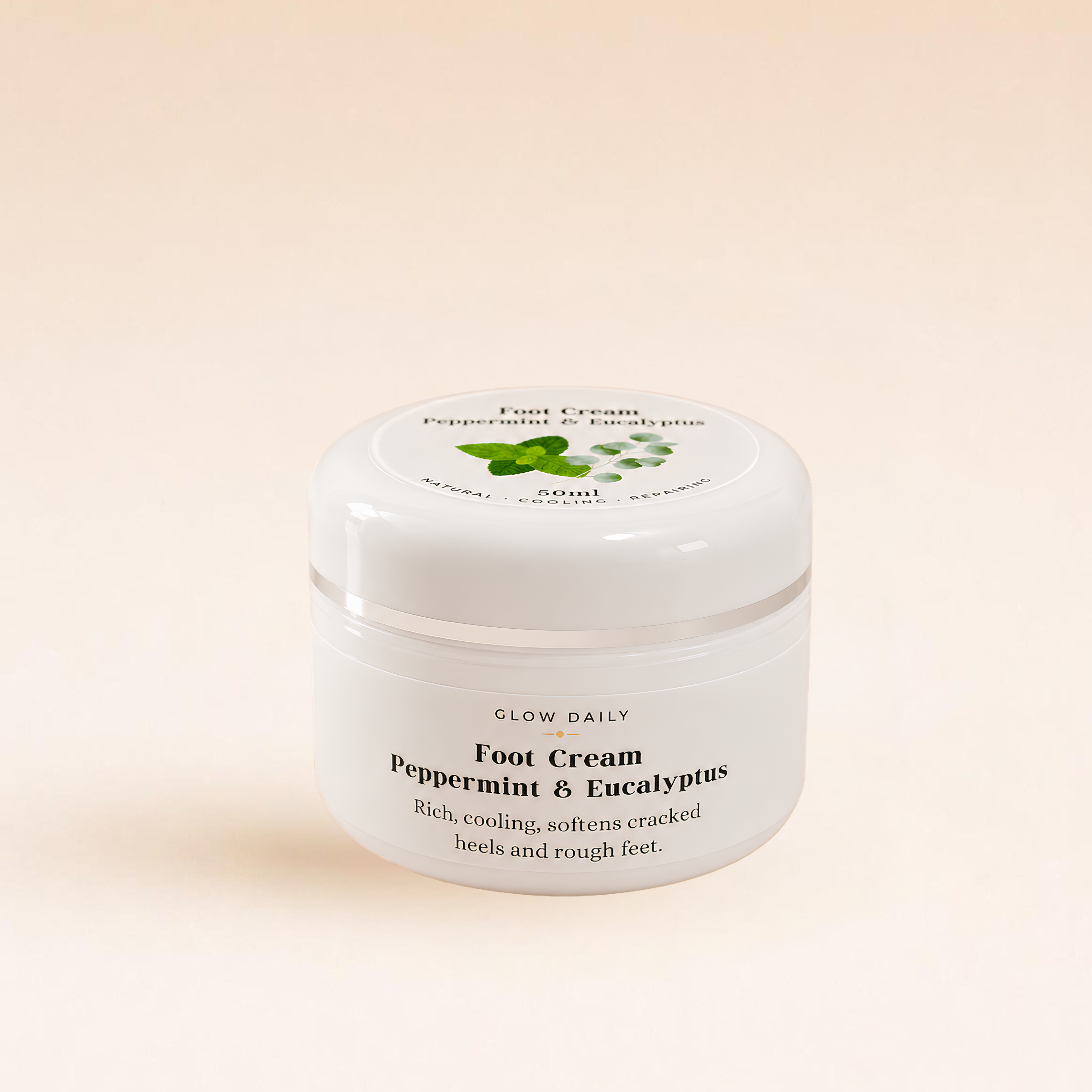 Natural Foot Cream – Peppermint & Eucalyptus Cracked Heel Relief