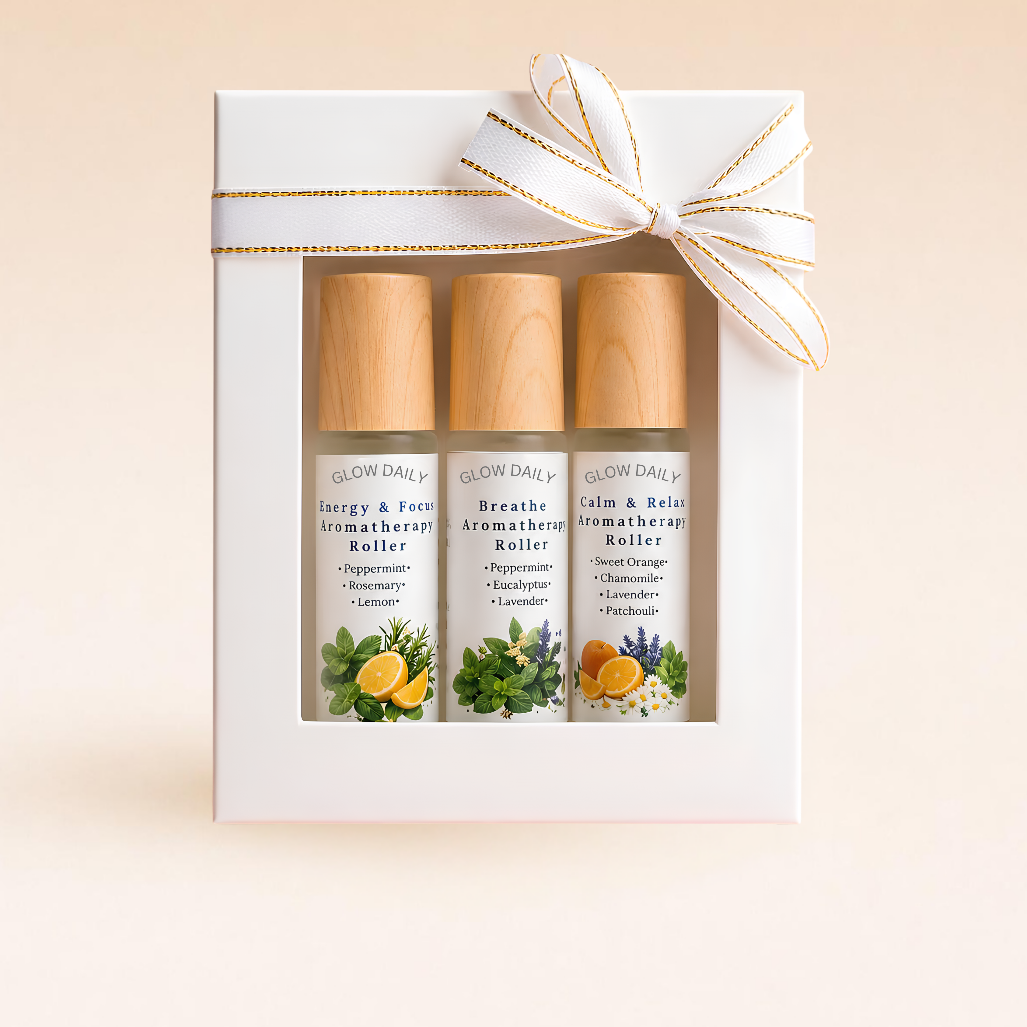 Aromatherapy Roller Set – Breathe Easy, Calm & Relax and Energy & Focus