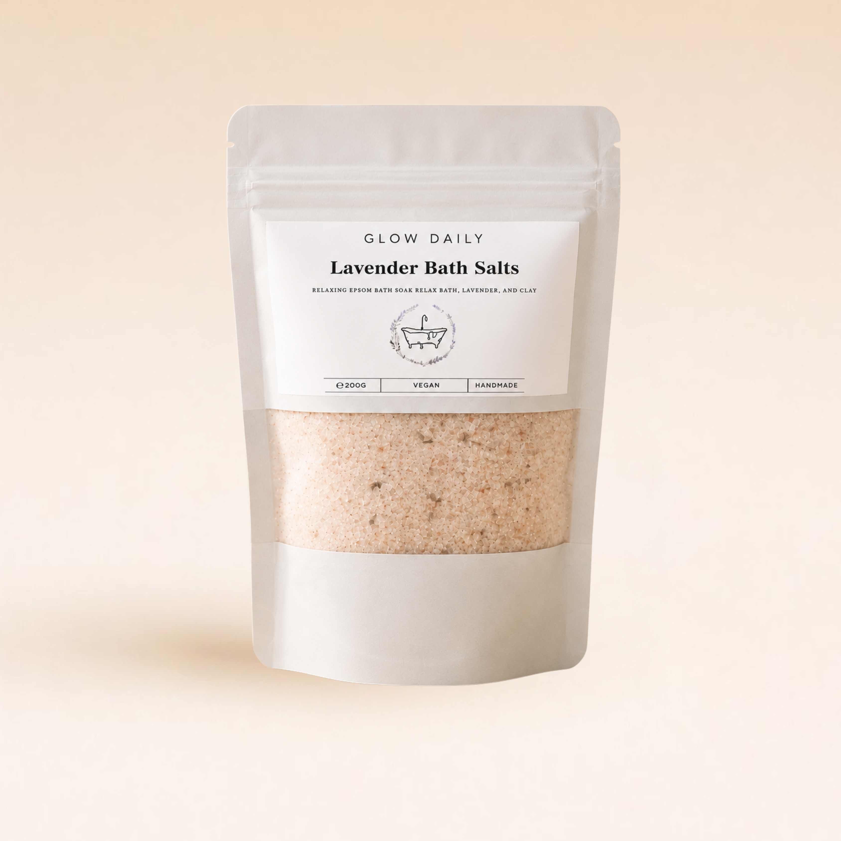 Natural Bath Salts – Rose, Grapefruit, Lemon or Lavender