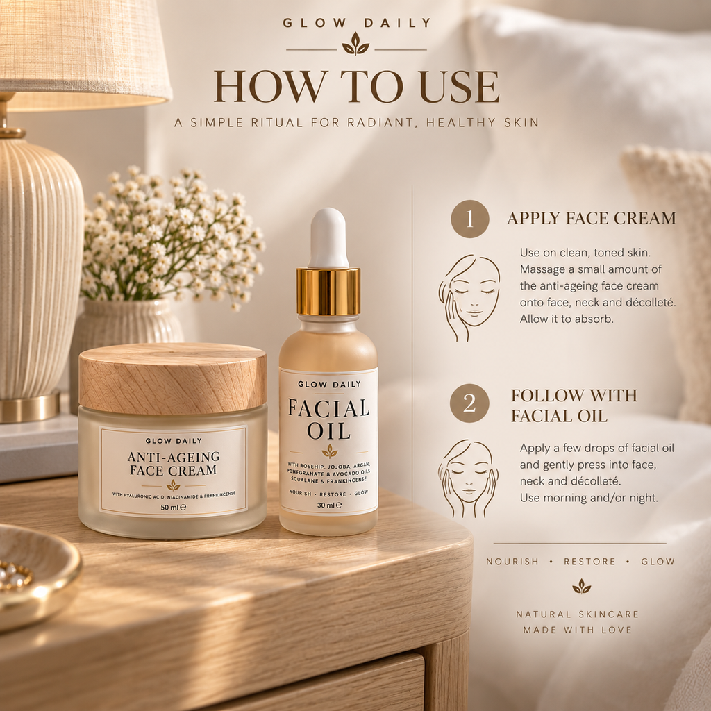 Luxury Duo Facial Ritual – Anti-Ageing Face Cream & Facial Oil